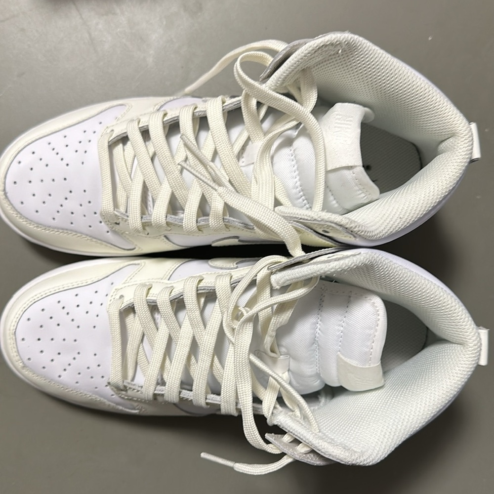 Brand new Nike Dunk Hight White/Salt-Gum Med Brown Women 7.5 Men 6 - Picture 4 of 6